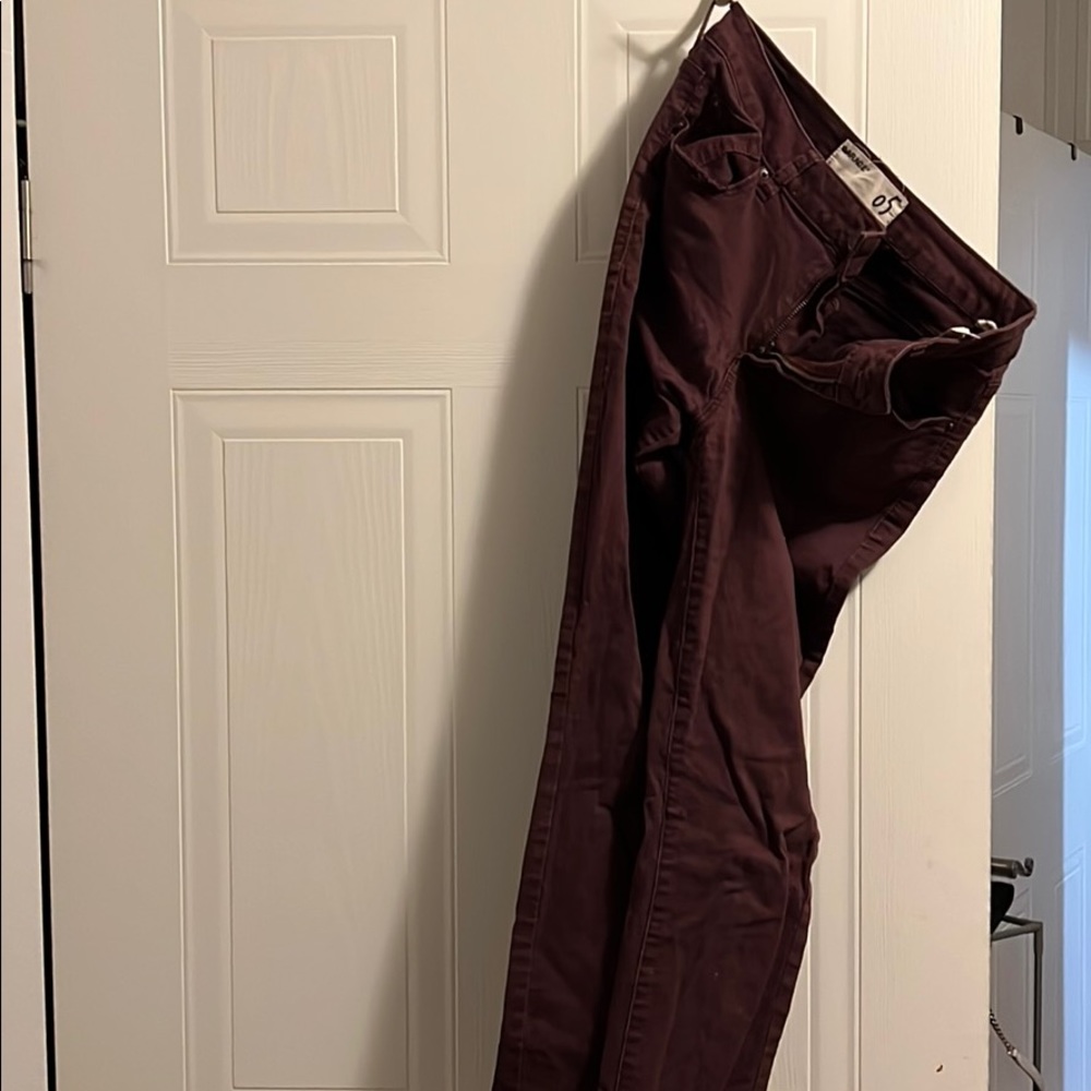 Burgundy jeans